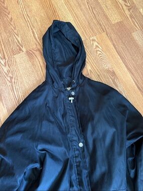 London Fog Black Hooded Button-Front or Zipper Front Jacket